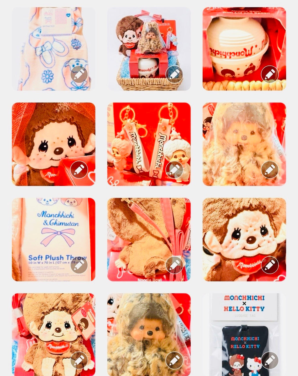 Deluxe Elegant  Monchhichi Gift Basket|Wicker Basket Bundle|ATGBDesigns