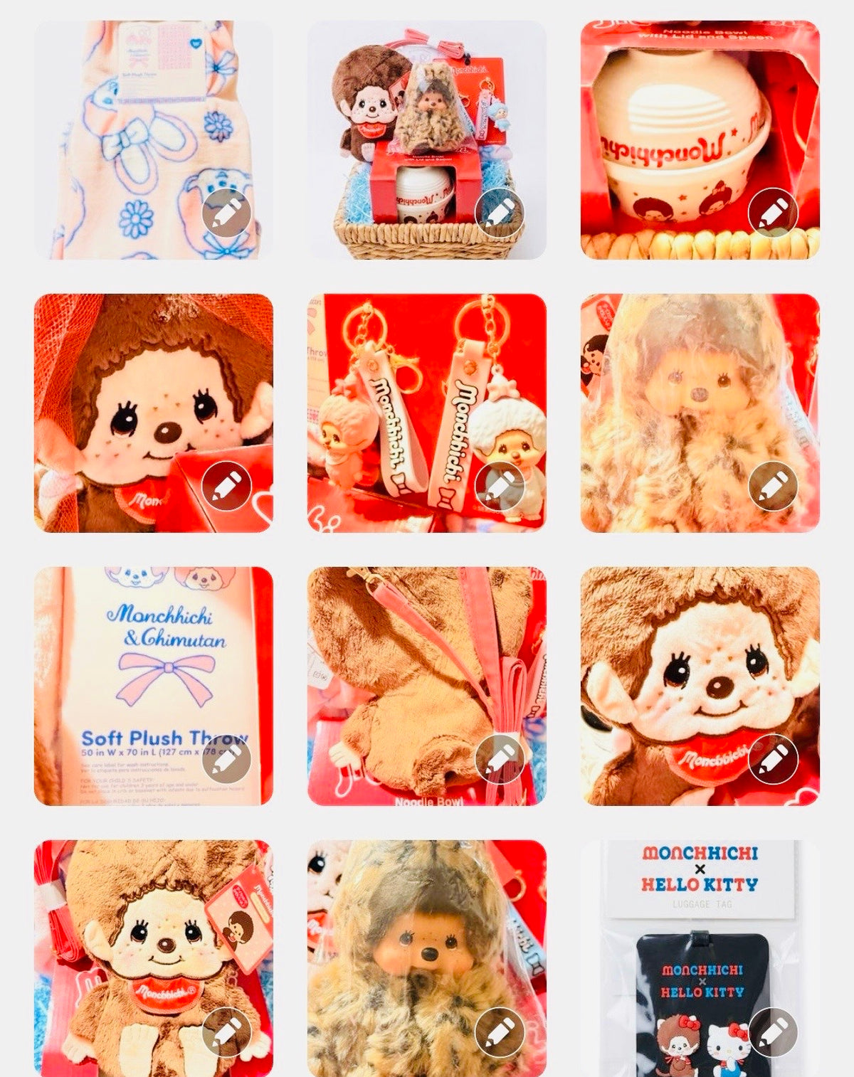 Deluxe Elegant  Monchhichi Gift Basket|Wicker Basket Bundle|ATGBDesigns