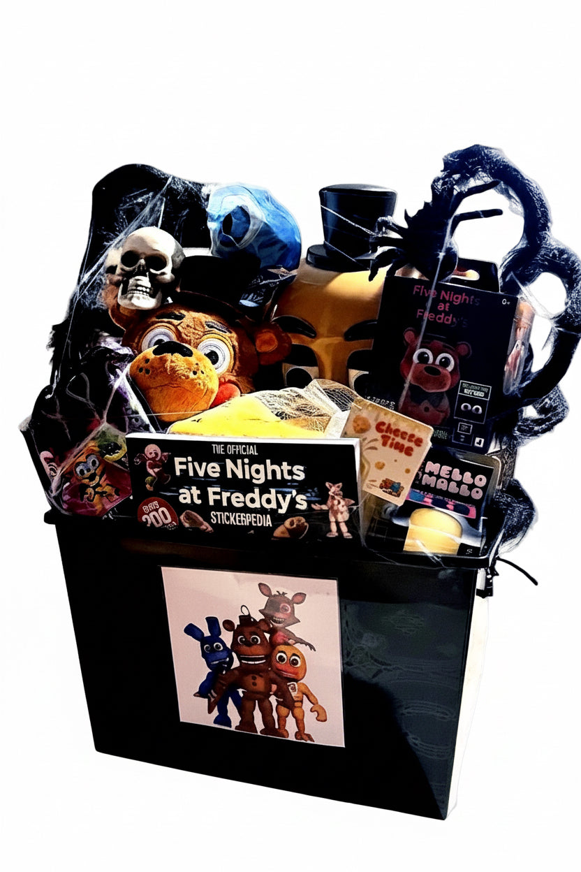 Deluxe Five Nights at Freddy's Lefty Spooky Gift Basket AVAILABLE |FNAF Collector Bundle|ATGBDesigns