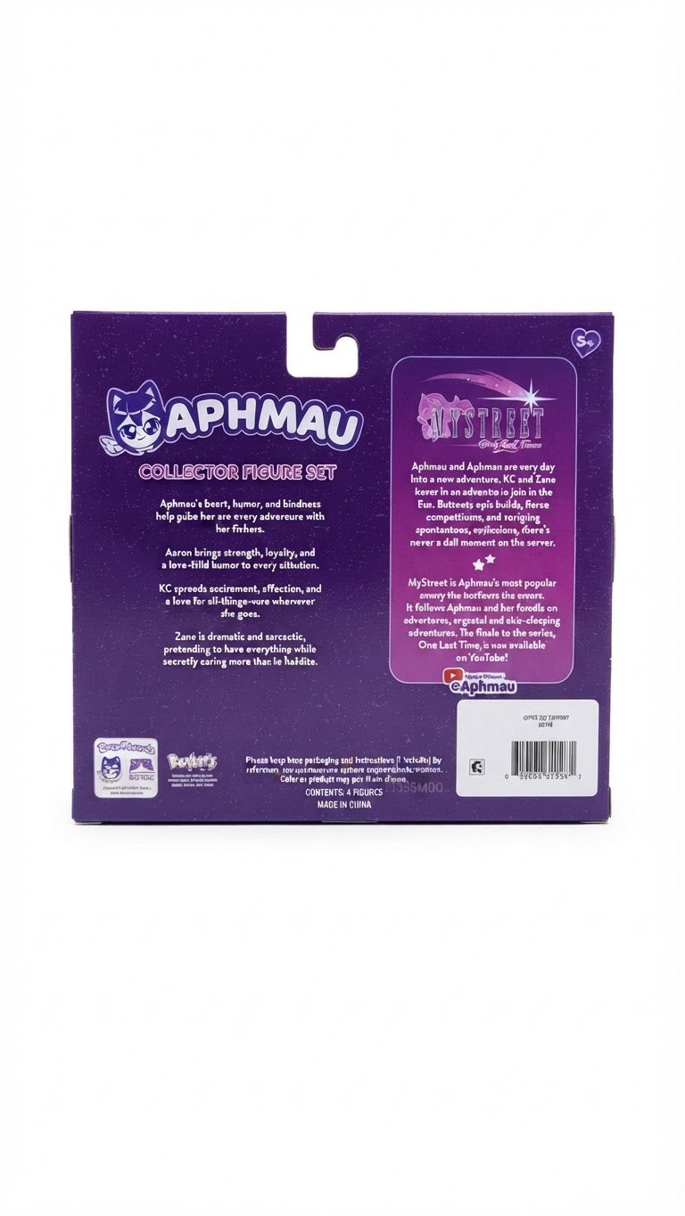 Aphmau MyStreet Collector Figure Set – 4-Pack (Zane, KC, Aphmau, Aaron) | Brand New
