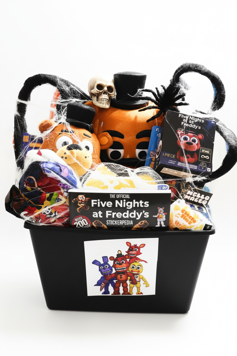 Deluxe Five Nights at Freddy's Lefty Spooky Gift Basket AVAILABLE |FNAF Collector Bundle|ATGBDesigns